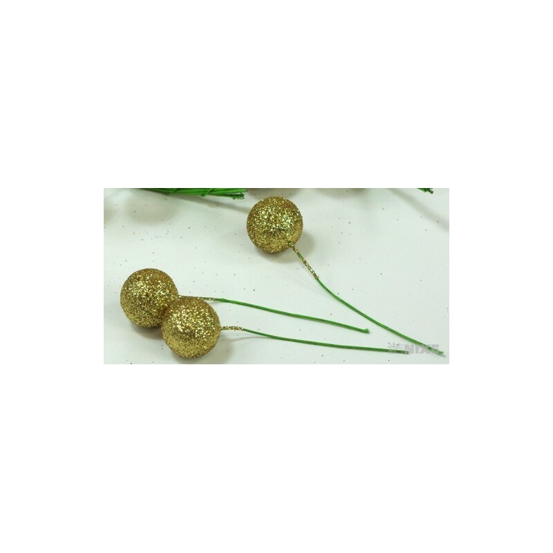 KOULE NA DRÁTKU 2x9,5cm 180ks*ZLATÁ