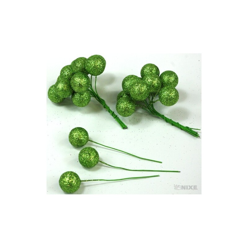 KOULE NA DRÁTKU 2x9,5cm 180ks*ZELENÁ