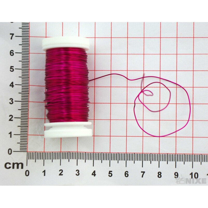 DRÁT BARVA 0,5mm 100g*VÍNOVÁ