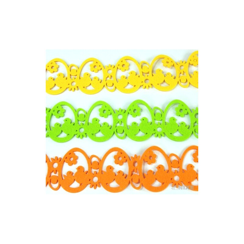 GIRLANDA VELIKONOCE FILC 7x160cm*MIX BAREV