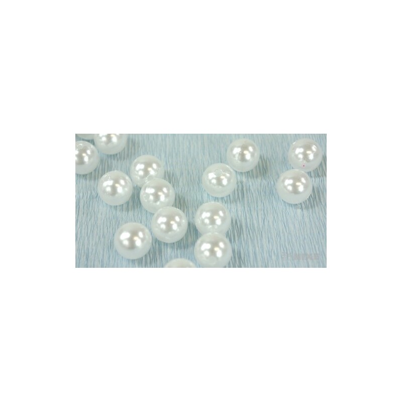 KORÁLKY 14mm 72ks*BÍLÁ