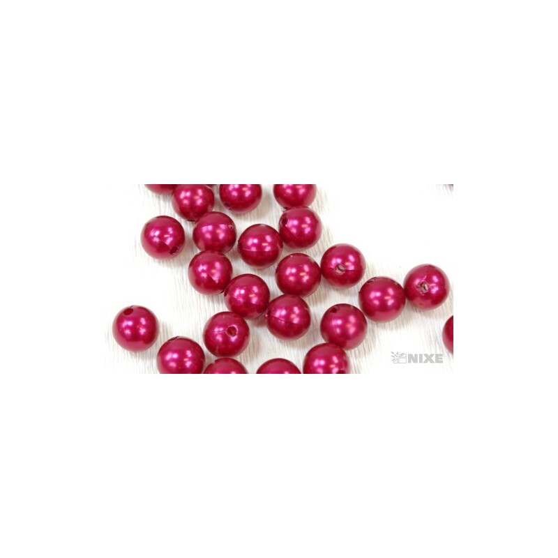 KORÁLKY 14mm 72ks*ČERVENÁ TM.