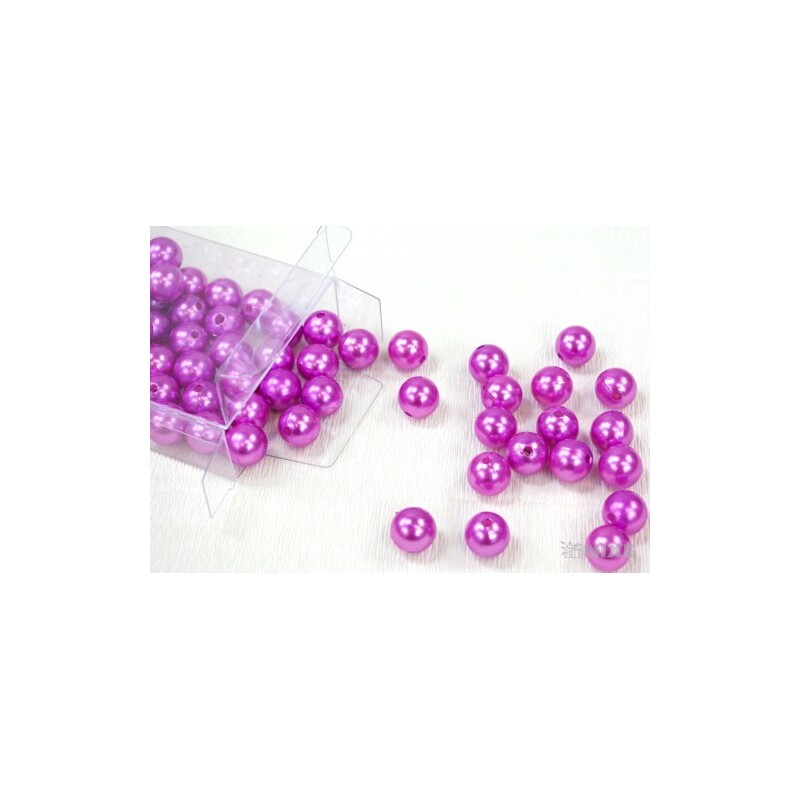 KORÁLKY 14mm 72ks*FIALOVÁ SV.