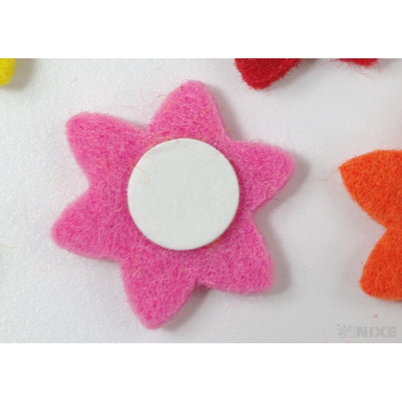 KVÍTEK NALEPOVACÍ FILC 2cm 24ks*MIX BAREV