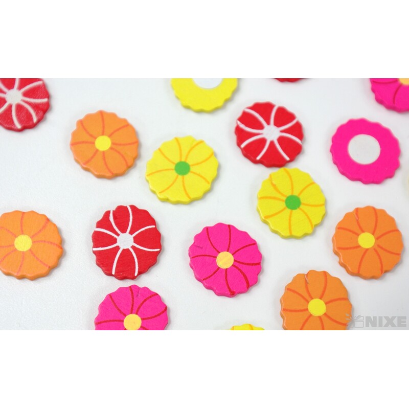 KVÍTEK NALEPOVACÍ 1,5cm 24ks*MIX BAREV