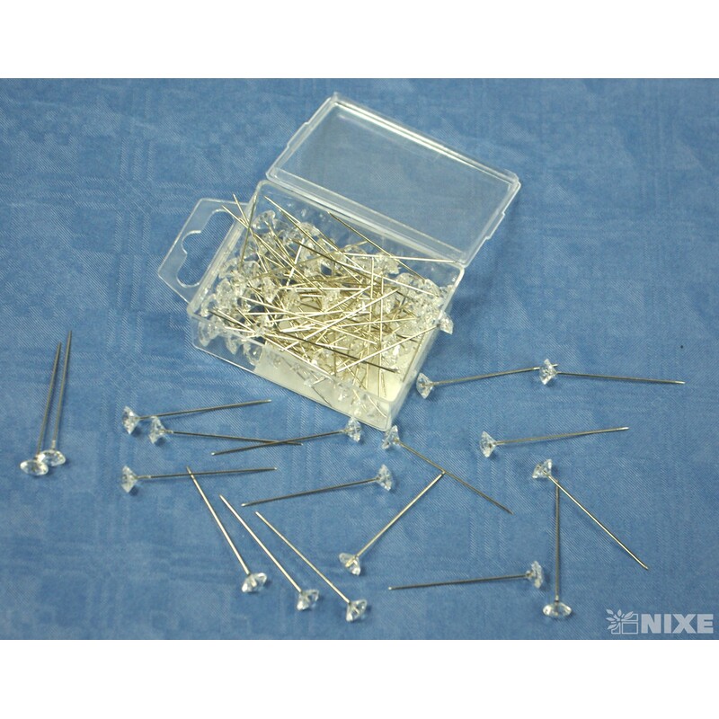 ŠPENDLÍK DIAMANT 10mmx5cm 100ks*PRŮHLEDNÁ