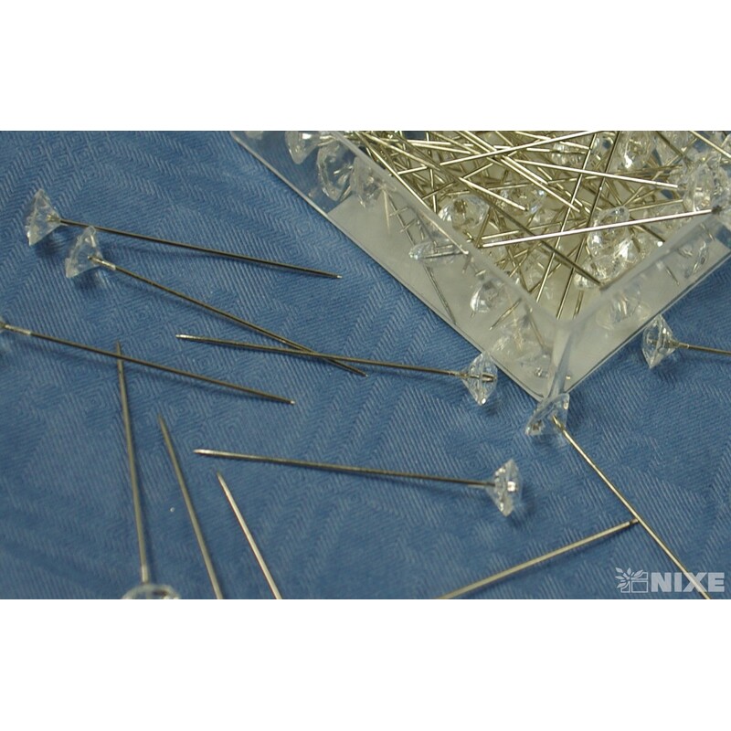 ŠPENDLÍK DIAMANT 10mmx5cm 100ks*PRŮHLEDNÁ