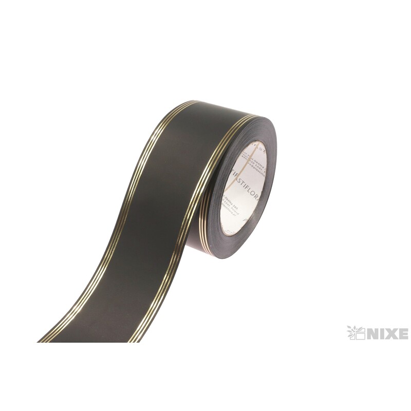 POHŘEBNÍ PÁSEK 60mmx50yd*ČERNÁ+ZLATÁ