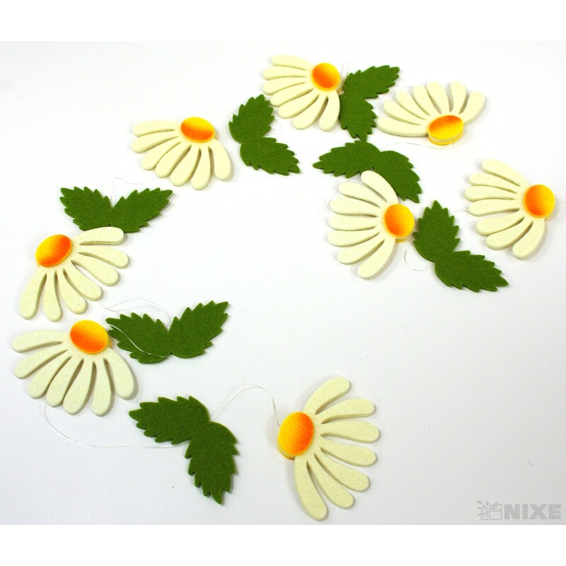 GIRLANDA KOPRETINA S LÍSTKY 9x155cm 8ks