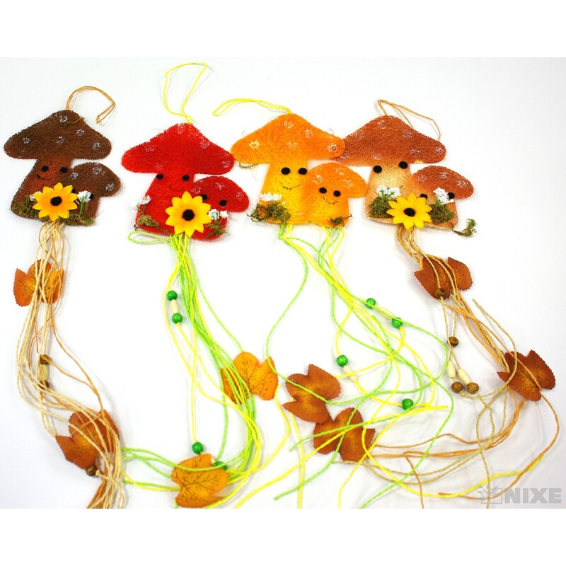 ZÁVĚS HŘÍBEK 4ks 14x60cm*MIX BAREV