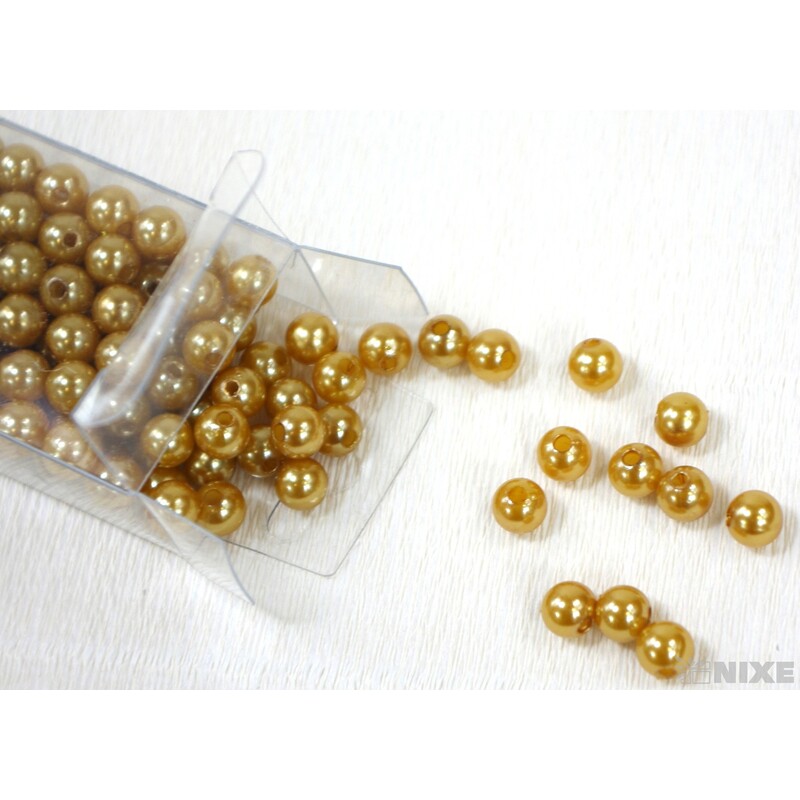 KORÁLKY 8mm 144ks*ZLATÁ