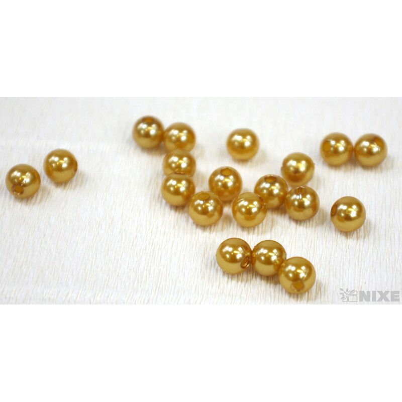 KORÁLKY 8mm 144ks*ZLATÁ