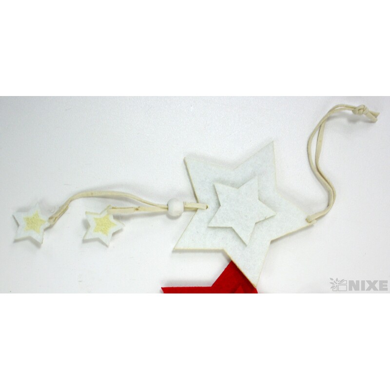 ZÁVĚS HVĚZDIČKA FILC 8x25cm*MIX BAREV