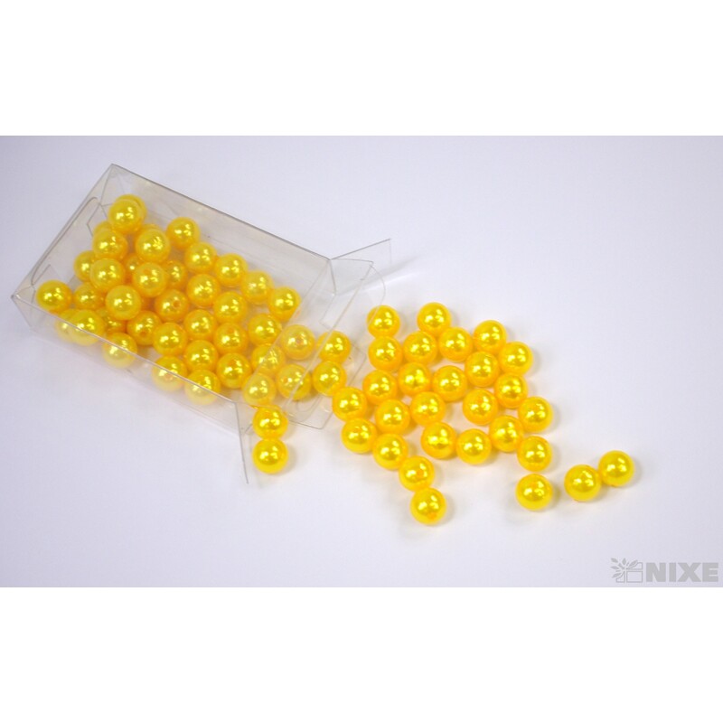 KORÁLKY 14mm 72ks*ŽLUTÁ