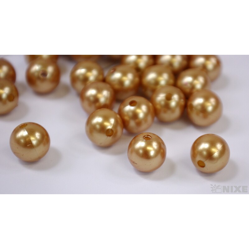 KORÁLKY 14mm 72ks*ZLATÁ