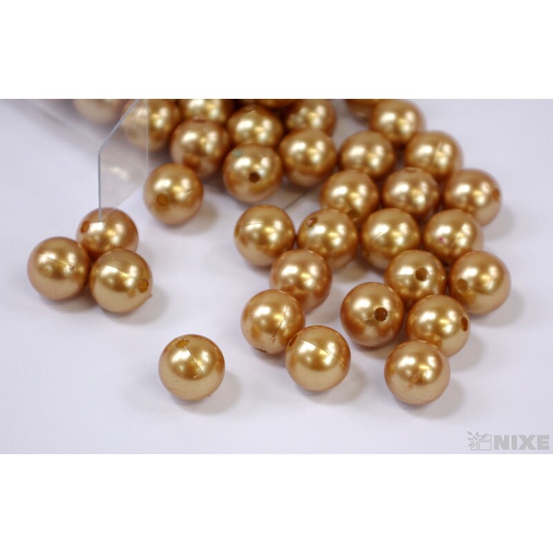 KORÁLKY 14mm 72ks*ZLATÁ