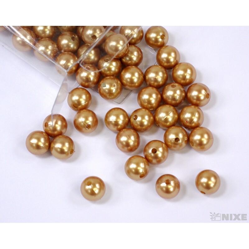 KORÁLKY 14mm 72ks*ZLATÁ