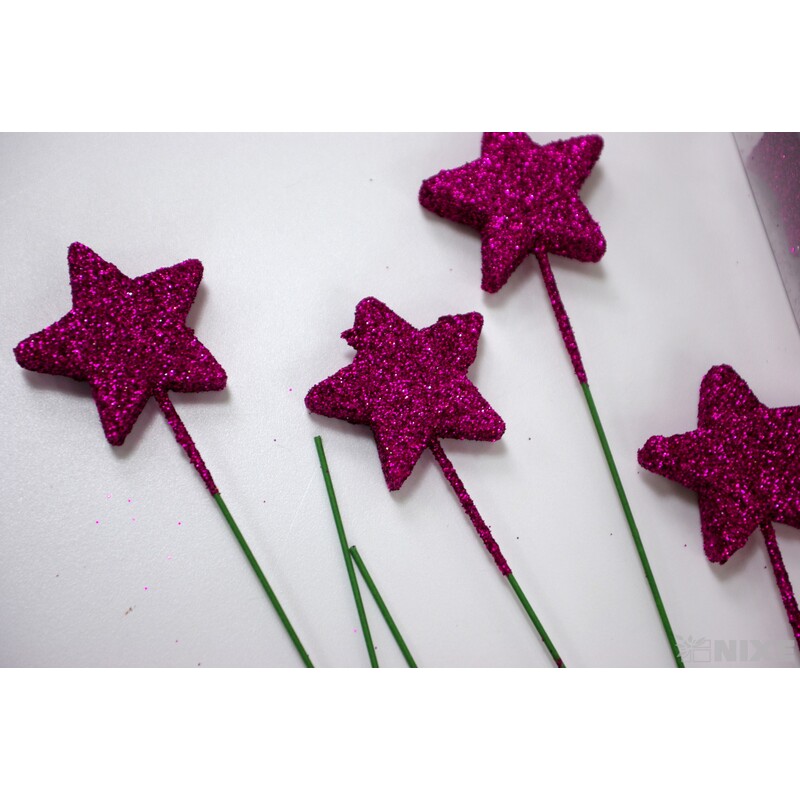 ZÁPICH HVĚZDA 4x22cm 60ks*RŮŽOVÁ TM.