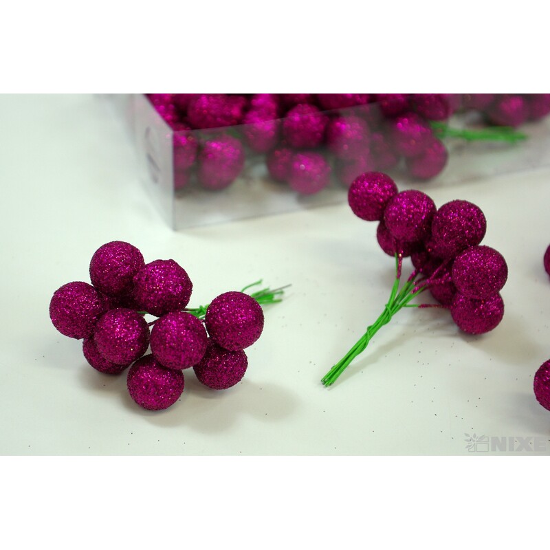 KOULE NA DRÁTKU 2x9,5cm 180ks*CYKLÁMEN