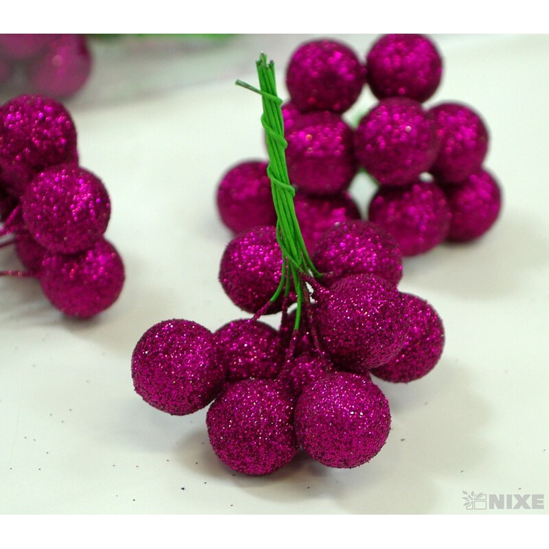 KOULE NA DRÁTKU 2x9,5cm 180ks*CYKLÁMEN