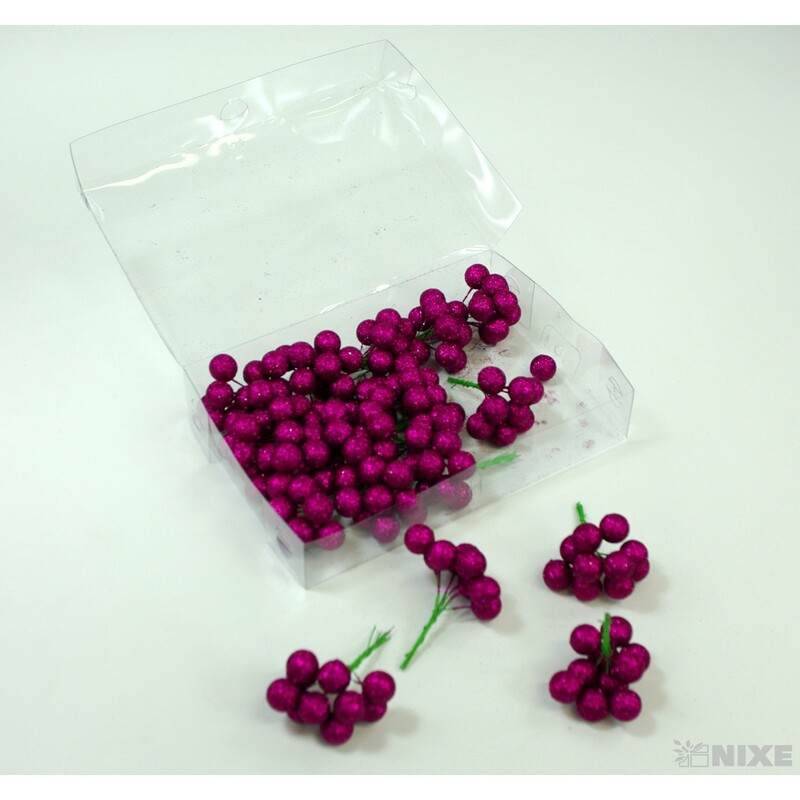 KOULE NA DRÁTKU 2x9,5cm 180ks*CYKLÁMEN