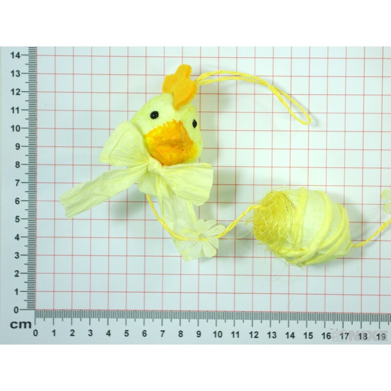 GIRLANDA KUŘE 6x145cm*ŽLUTÁ