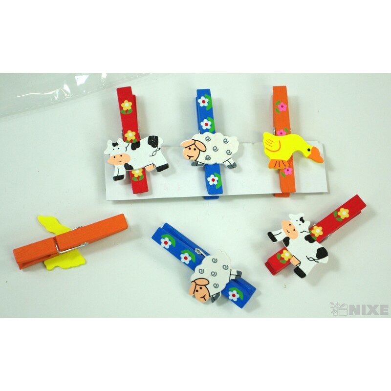 KOLÍČKY ZVÍŘÁTKA 7cm 6ks*MIX BAREV