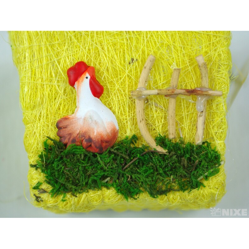 KVĚTNÍK DEKOR KOHOUTEK 11x11x10cm*MIX BAREV