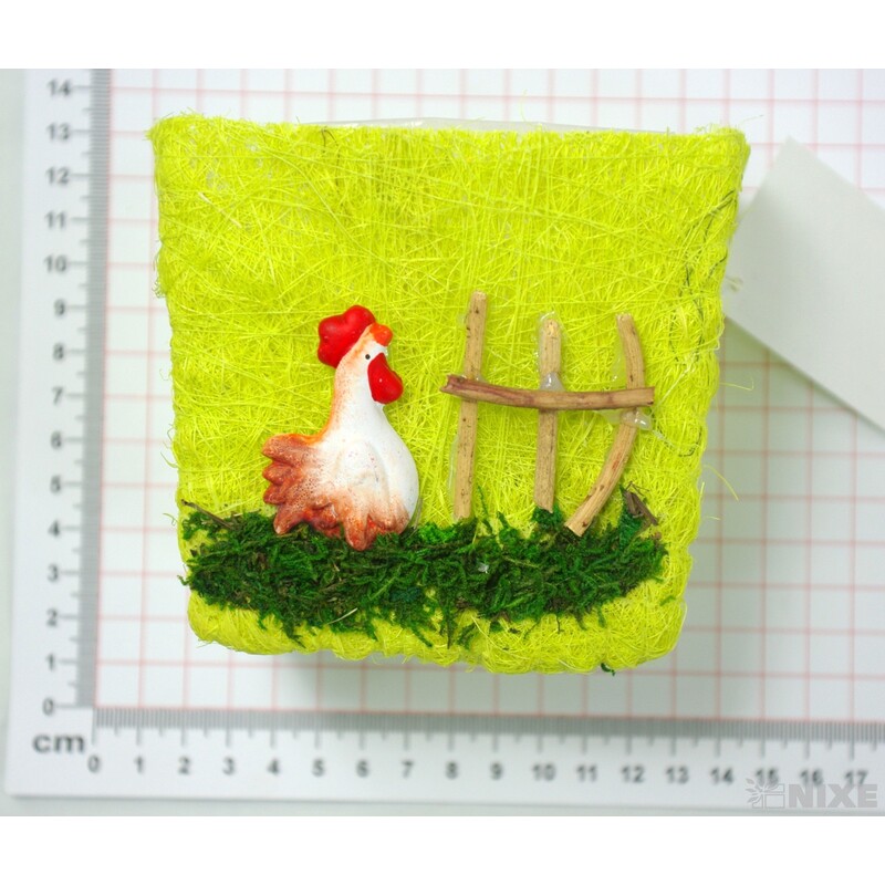 KVĚTNÍK DEKOR KOHOUTEK 11x11x10cm*MIX BAREV