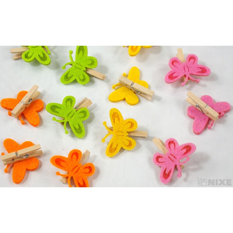 OZDOBNÝ KOLÍČEK MOTÝL 3cm 24ks*