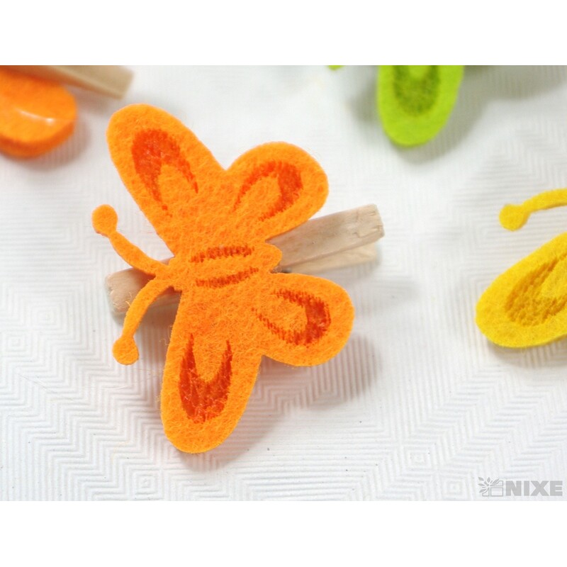 OZDOBNÝ KOLÍČEK MOTÝL 3cm 24ks*