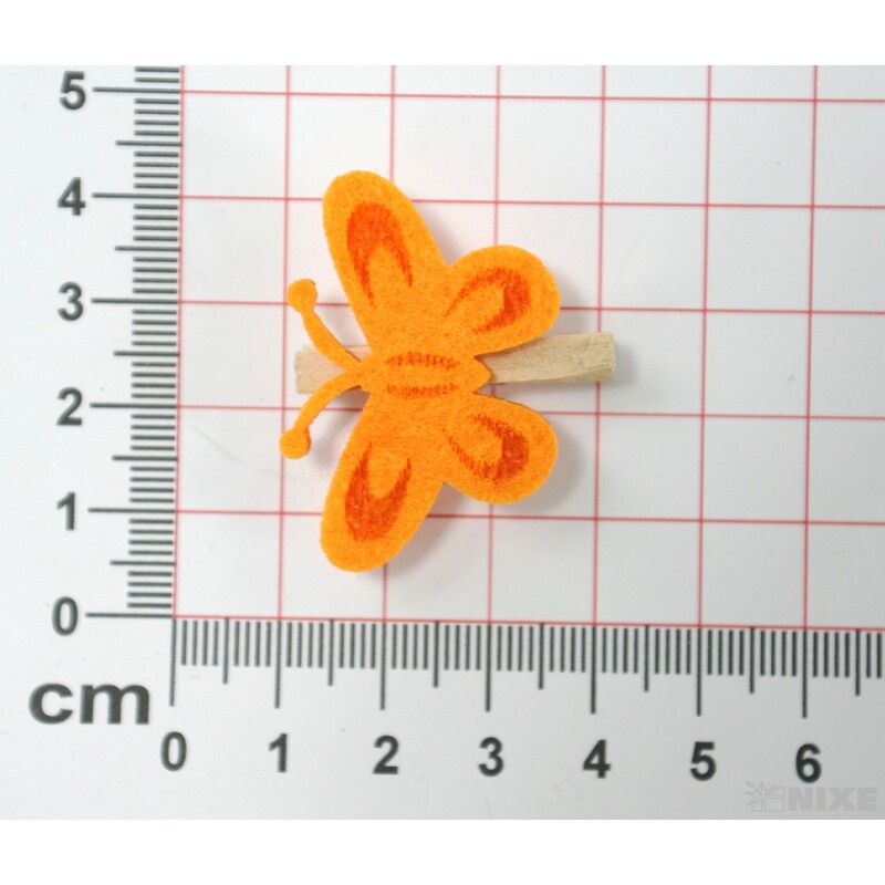 OZDOBNÝ KOLÍČEK MOTÝL 3cm 24ks*