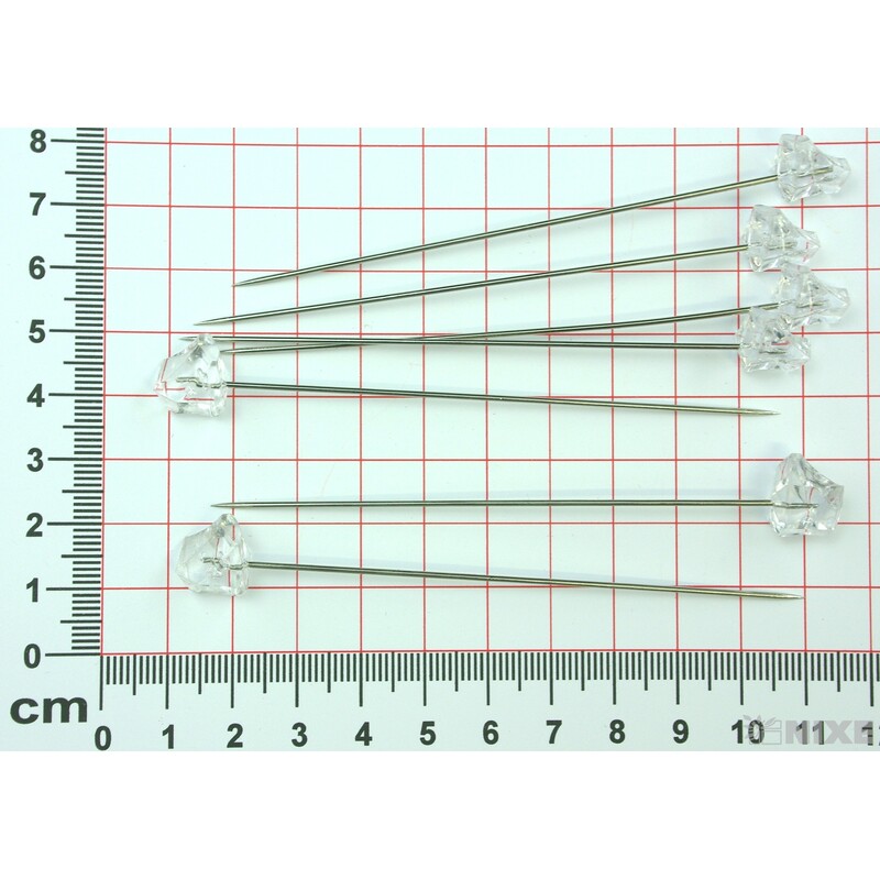 ŠPENDLÍK DIAMANT 10mmx10cm 48ks*PRŮHLEDNÁ