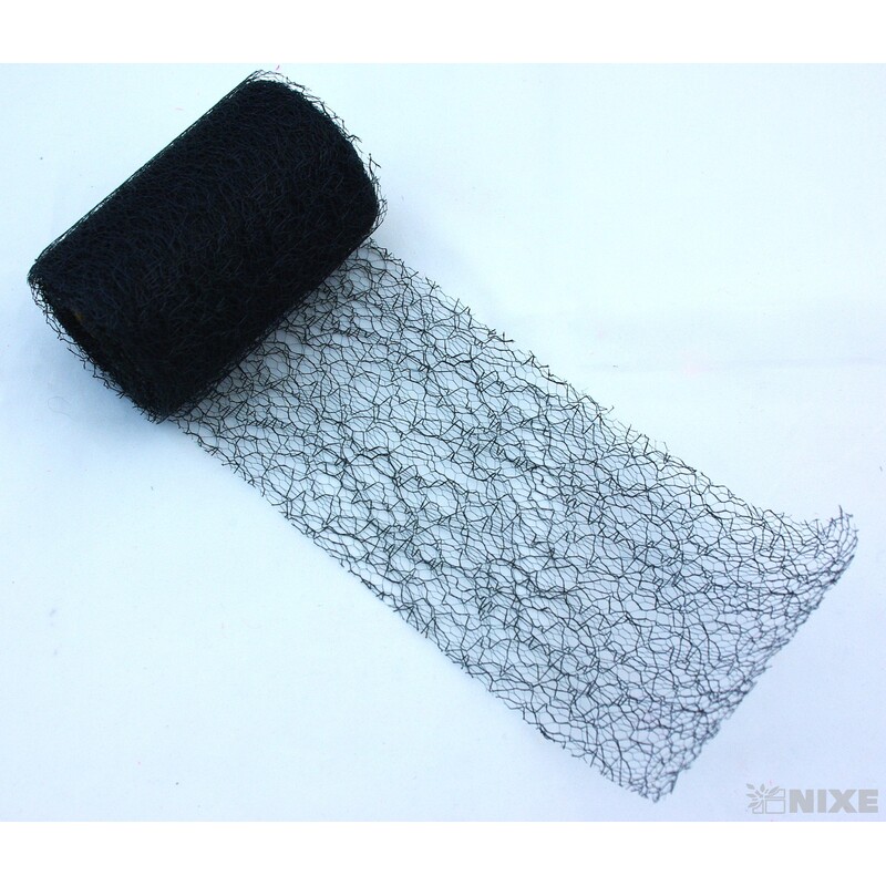 SPIDER ORGANZA 9,5cmx10yd*ČERNÁ 024