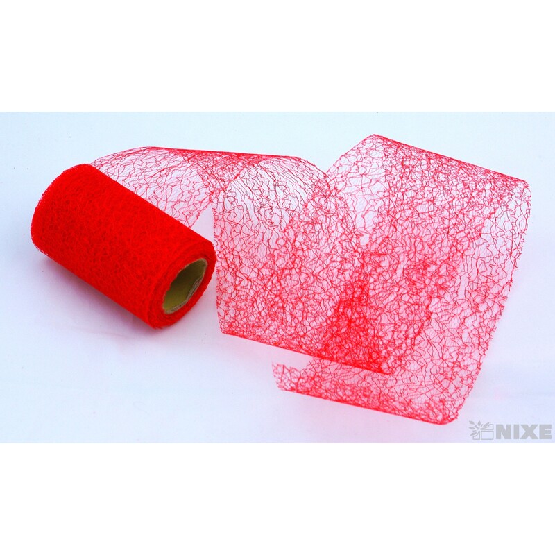 SPIDER ORGANZA 9,5cmx10yd*ČERVENÁ 002