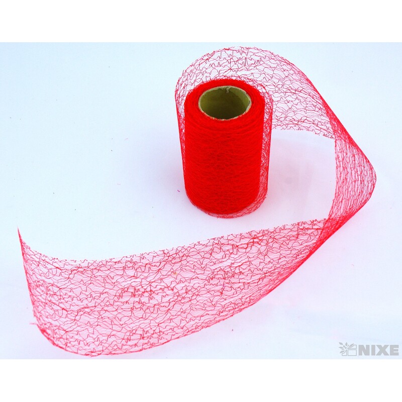SPIDER ORGANZA 9,5cmx10yd*ČERVENÁ 002