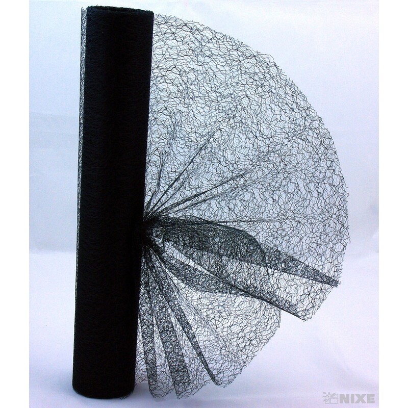 SPIDER ORGANZA 38cmx10yd*ČERNÁ 024