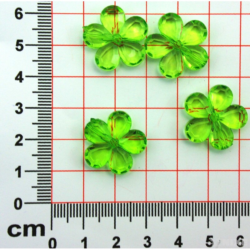 KVÍTEK AKRYL 2cm 36ks S DIRKOU*ZELENÁ