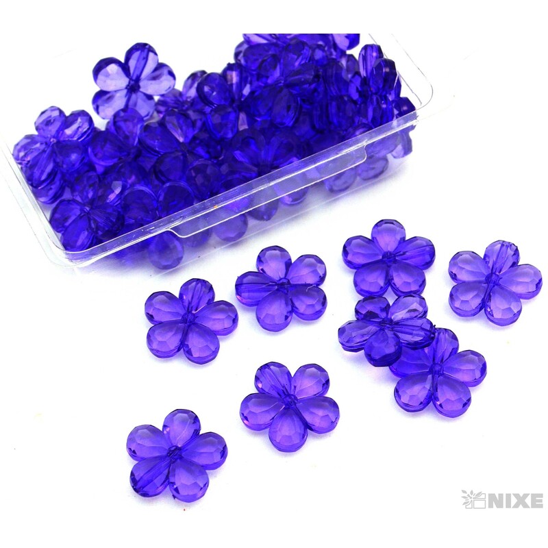 KVÍTEK AKRYL 2cm 36ks S DIRKOU*FIALOVÁ