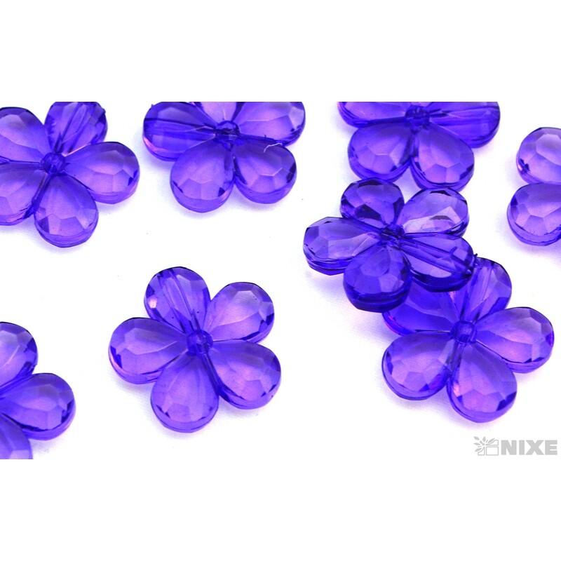 KVÍTEK AKRYL 2cm 36ks S DIRKOU*FIALOVÁ