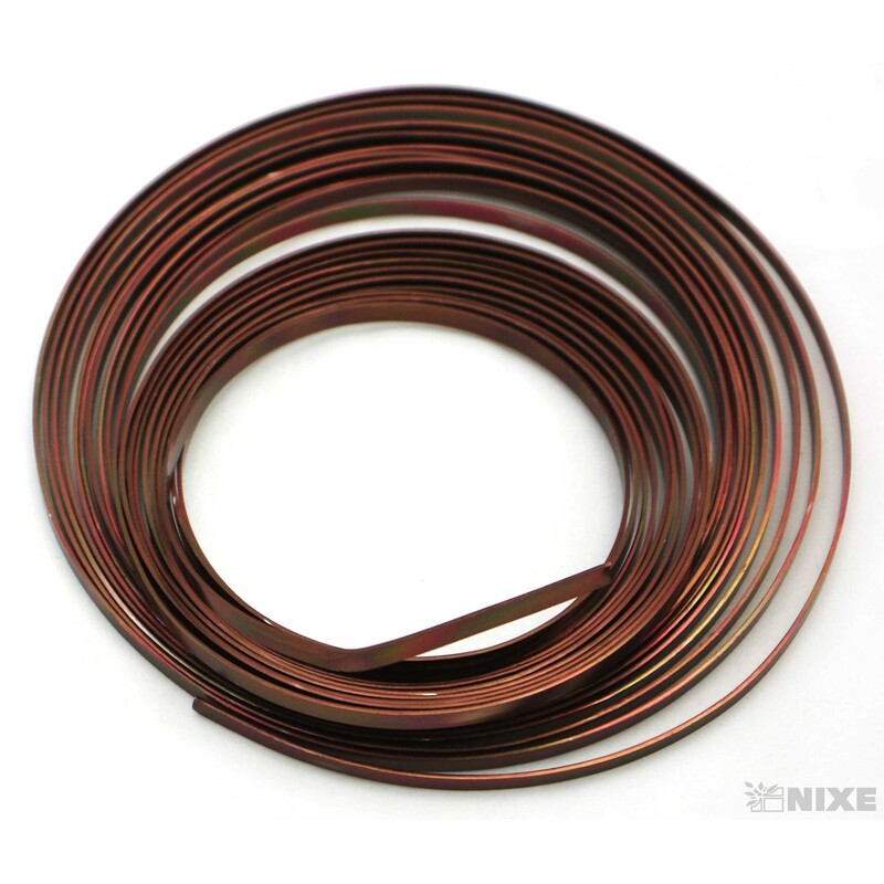 DRÁT FLAT AL 5mmx10m*HNĚDÁ