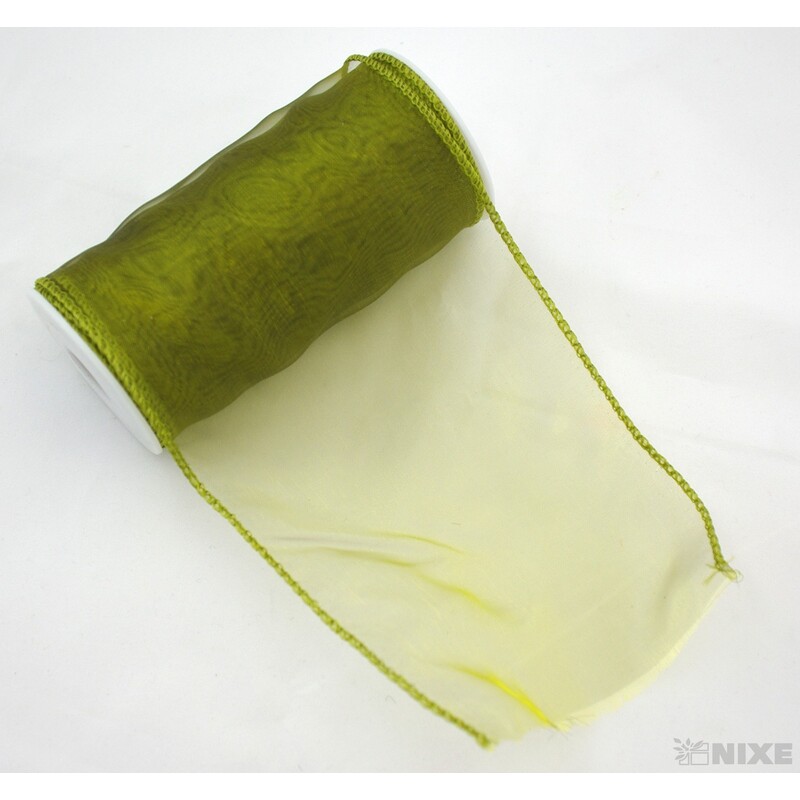 ORGANZA DRÁT 12cmx10yd*ZELENÁ POVADLÁ