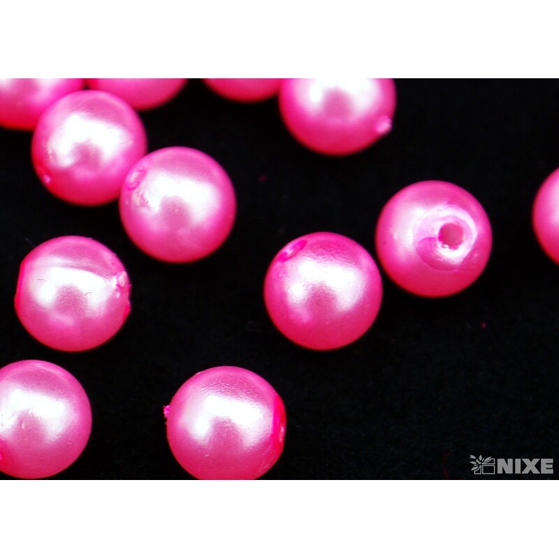 KORÁLKY 8mm cca 208ks*RŮŽOVÁ