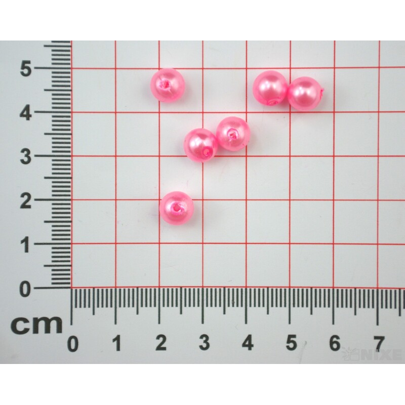 KORÁLKY 8mm cca 208ks*RŮŽOVÁ