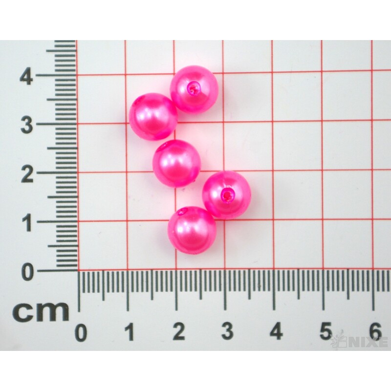 KORÁLKY 10mm cca 104ks*RŮŽOVÁ