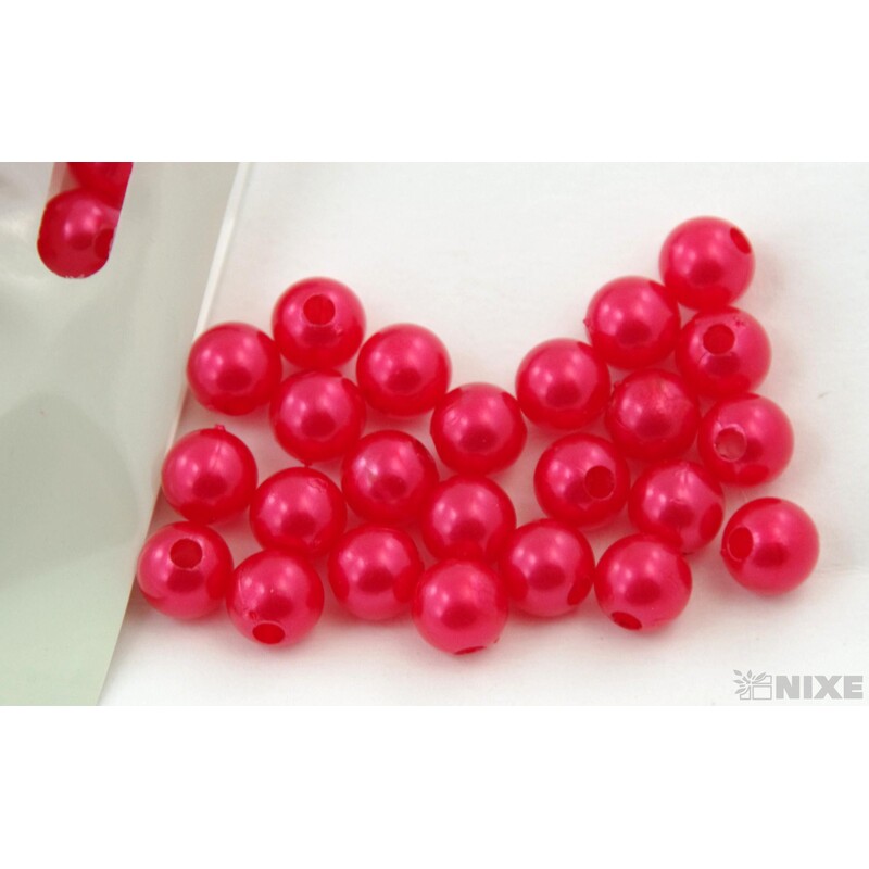 KORÁLKY 8mm cca 208ks*ČERVENÁ