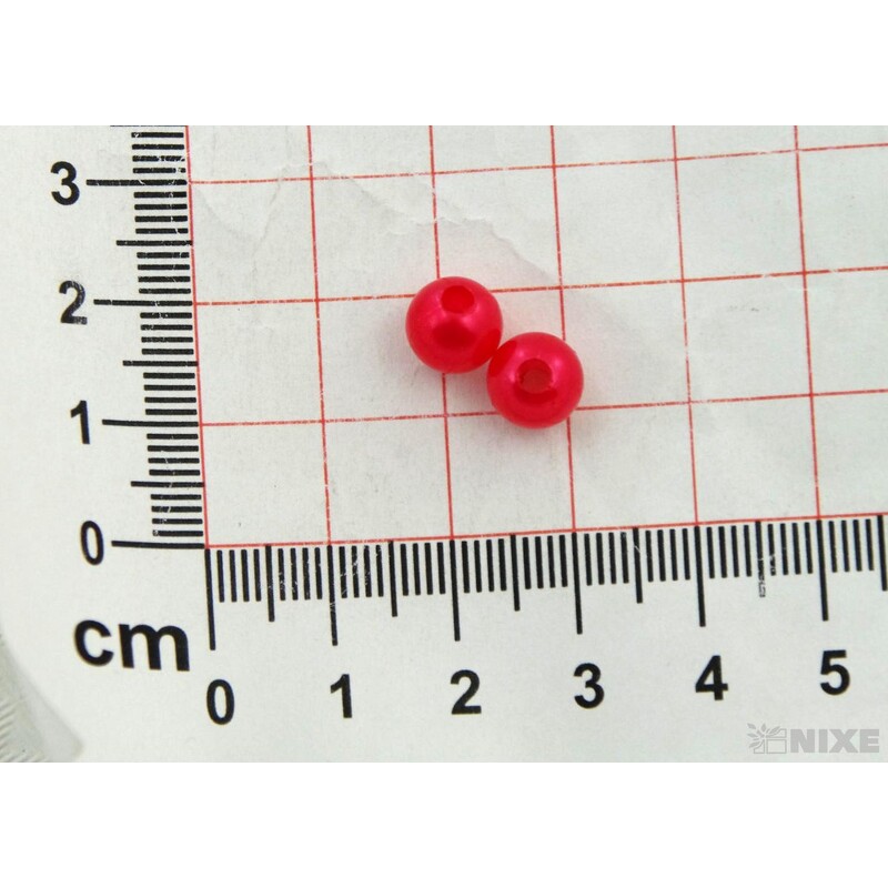 KORÁLKY 8mm cca 208ks*ČERVENÁ