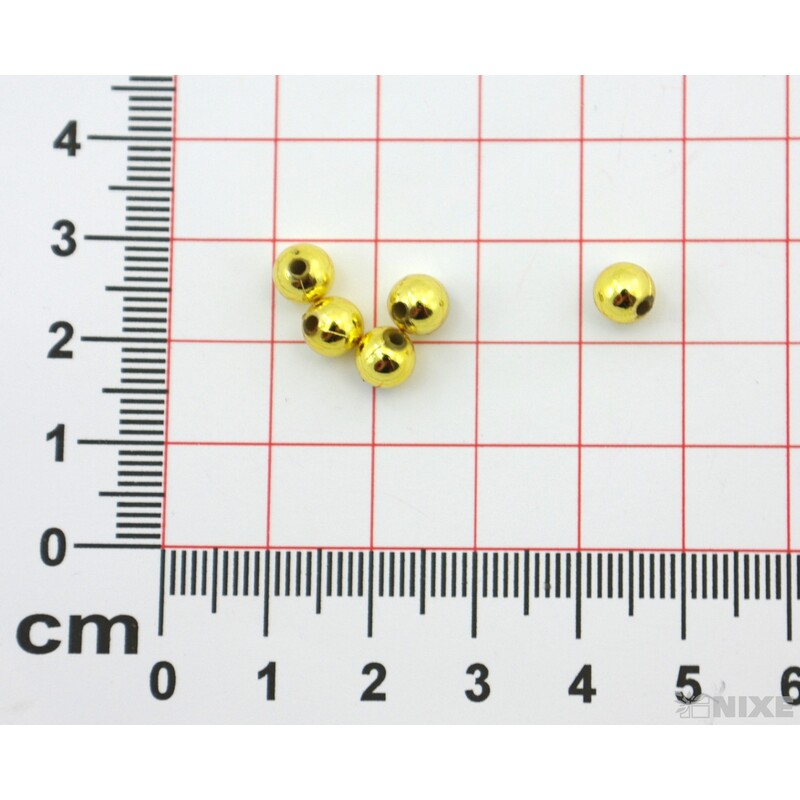 KORÁLKY 6mm 50g METAL*ZLATÁ