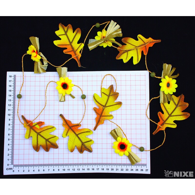 GIRLANDA LIST 10x150cm*MIX BAREV