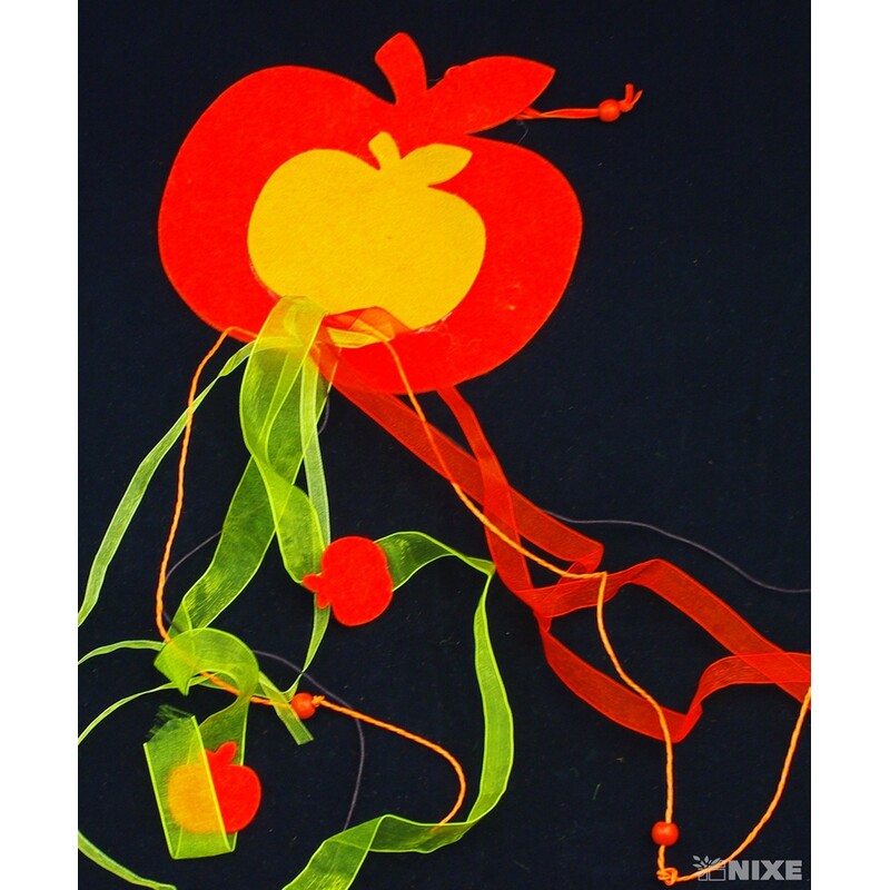 ZÁVĚS JABLKO FILC 5ks 18x60cm*MIX BAREV